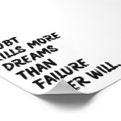 Zweifel tötet Traumdekor | Trendy Poster (Ecke)