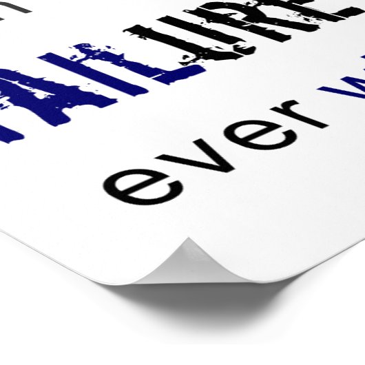 Zweifel tötet Träume, als Scheitern jemals zitiere Poster (Ecke)