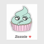 Zweifelhafter Minz-Cupcake Aufkleber (Blatt)