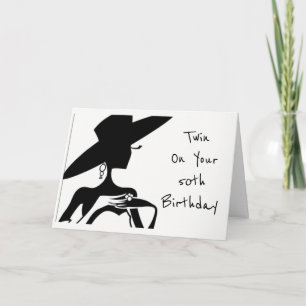 ZWEIFELHAPPY *50. GEBURTSTAG** ZWEI GEBURTSTAGSKAR KARTE