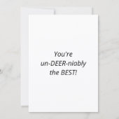 Zweifellos das Beste Feiertagskarte (Rückseite)