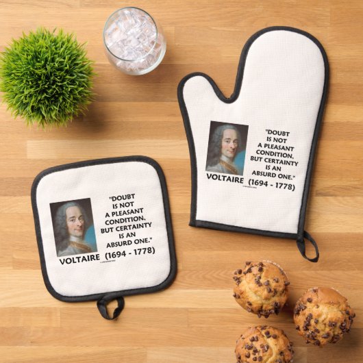 Zweifellos nicht angenehmer Zustand Gewiss Voltair Ofenhandschuh & Topflappen-Set (Oben Unten)