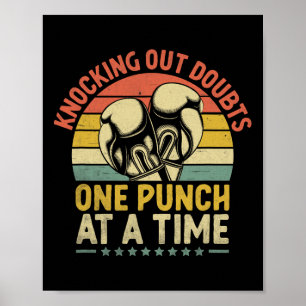 Zweifelsfrei einen Punch bei einem Boxer Spor Poster