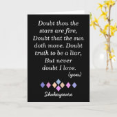 Zweifle nie an meiner Liebe - Grußkarte Karte (Gelbe Blume)