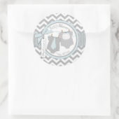 Zweiflügelboys Krawatte Krawatte Zickzack Print Ba Runder Aufkleber (Tasche)