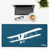 Zweiflugflugzeug-Einfliegeramt Schreibtischunterlage