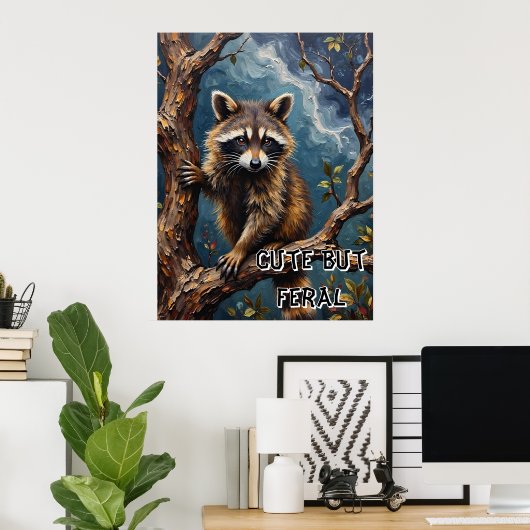 Zweig Buddy: Raccoon's Perch Poster (Heimbüro)