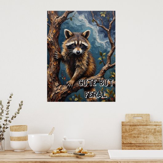 Zweig Buddy: Raccoon's Perch Poster (Küche)