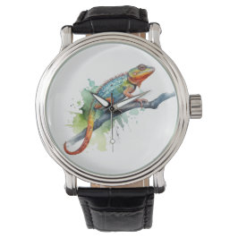 Zweig der Farben: Chameleon Art Armbanduhr