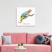 Zweig der Farben: Chameleon Art, Brauch Leinwanddruck (Insitu (Wohnzimmer))
