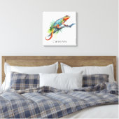 Zweig der Farben: Chameleon Art, Brauch Leinwanddruck (Insitu (Schlafzimmer))