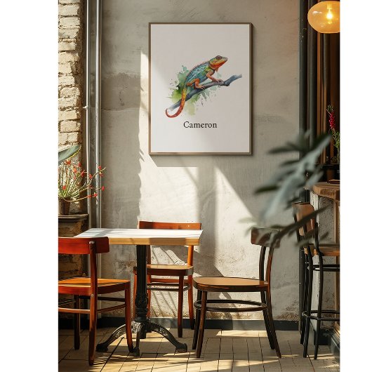 Zweig der Farben: Chameleon Art, Brauch Poster