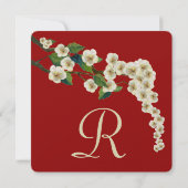 Zweig der Kirschblüten Save the Date Einladung (Rückseite)