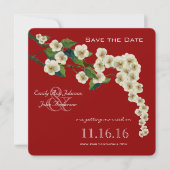 Zweig der Kirschblüten Save the Date Einladung (Vorderseite)