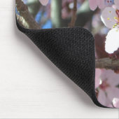 Zweig der rosa Blüten Frühlingsflora Mousepad (Ecke)