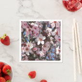 Zweig der rosa Blüten Frühlingsflora Serviette (Beispiel)