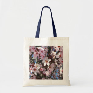 Zweig der rosa Blüten Frühlingsflora Tragetasche