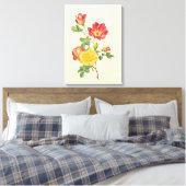 Zweig der wild lebenden Rose, Antoinette Luden, Leinwanddruck (Insitu (Schlafzimmer))