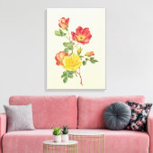 Zweig der wild lebenden Rose, Antoinette Luden, Leinwanddruck (Insitu (Wohnzimmer))