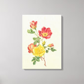 Zweig der wild lebenden Rose, Antoinette Luden, Leinwanddruck (Vorderseite)