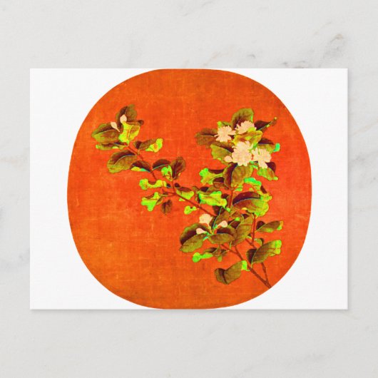 Zweig des blühenden weißen Jasmine aus dem 12. Jah Postkarte (Vorderseite)