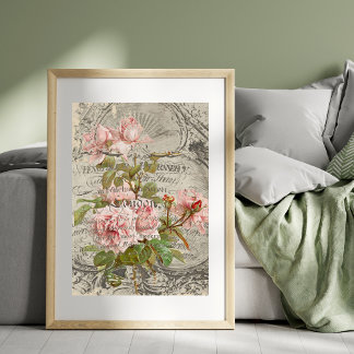 Zweig des rosa Roses Dekoupage Tissue Paper Seidenpapier