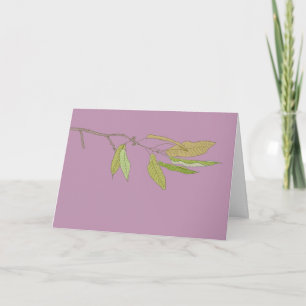 Zweig in Rosa Karte