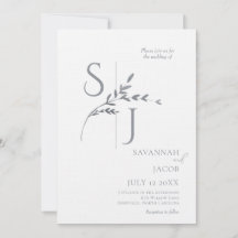 Zweig Minimalistische Weiß- und Silberhochzeit