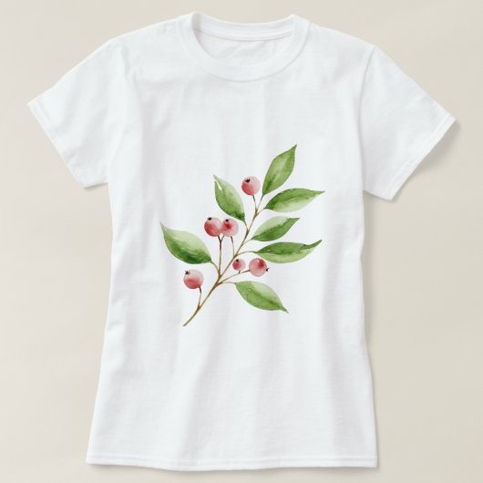 Zweig mit Beeren T-Shirt (Design vorne)