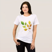 Zweig mit Blättern Tri-Blend Shirt (Vorderseite voll)