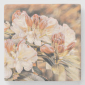 Zweig mit einer orangefarbenen Azeea-Blume Steinuntersetzer (Vorderseite)