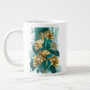 Zweig mit goldenen Blättern Ginko Biloba Jumbo-Tasse
