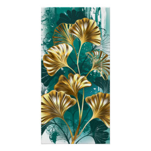 Zweig mit goldenen Blättern Ginko Biloba Poster