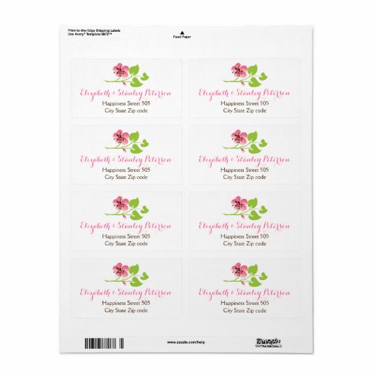 Zweig mit rosa Kirschblüten Frühjahrshochzeit (Vorne)