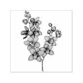 Zweig mit rosa orchid-Blume Aufkleber Permastempel (Design)