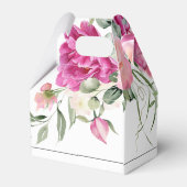 Zweig, Rosa Blume Schwarze Typografie Hochzeit Geschenkschachtel (Rückseite)