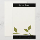 Zweig und Blatt Briefpapier (Vorne/Hinten)