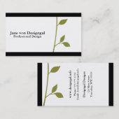 Zweig und Blatt Visitenkarte (Vorne/Hinten)
