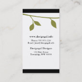 Zweig und Blatt Visitenkarte (Rückseite)