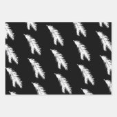 Zweige aus schwarzem und weißem Kiefernholz Geschenkpapier Set (Vorderseite 2)