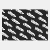 Zweige aus schwarzem und weißem Kiefernholz Geschenkpapier Set (Vorderseite)