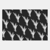 Zweige aus schwarzem und weißem Kiefernholz Geschenkpapier Set (Vorderseite 3)