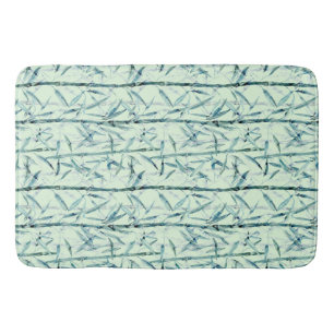 Zweige Bambus, weiß, grün, Blätter, Bambus Badematte