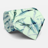 Zweige Bambus, weiß, grün, Blätter, Bambus Krawatte (Gerollt)