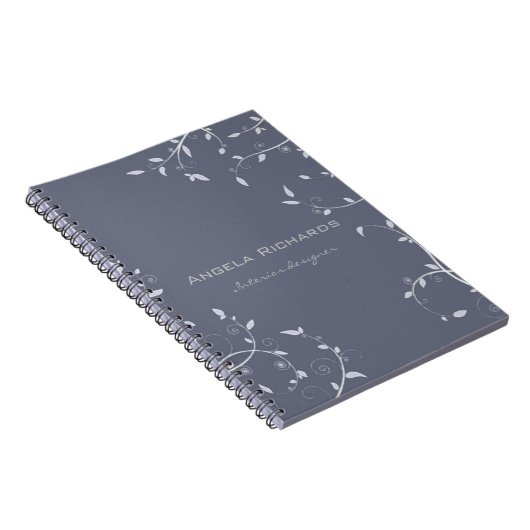 Zweige blaue Blätter Notizblock (Rechte Seite)