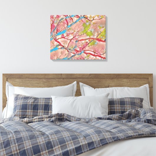 Zweige Canvas Print (Beauty) 20 X 16 Leinwanddruck (Insitu (Schlafzimmer))