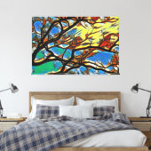 Zweige Canvas Print (Dreaming) Leinwanddruck (Insitu (Schlafzimmer))