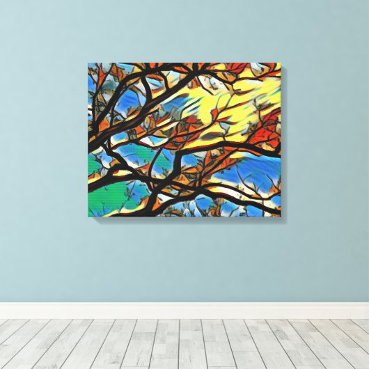 Zweige Canvas Print (Dreaming) Leinwanddruck (Insitu (Holzboden))