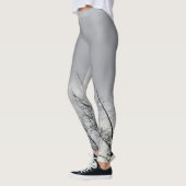 Zweige der Black Silhouette Gray Sky Leggings (Links)