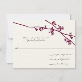 Zweige der Blume Plum Wild Wedding RSVP